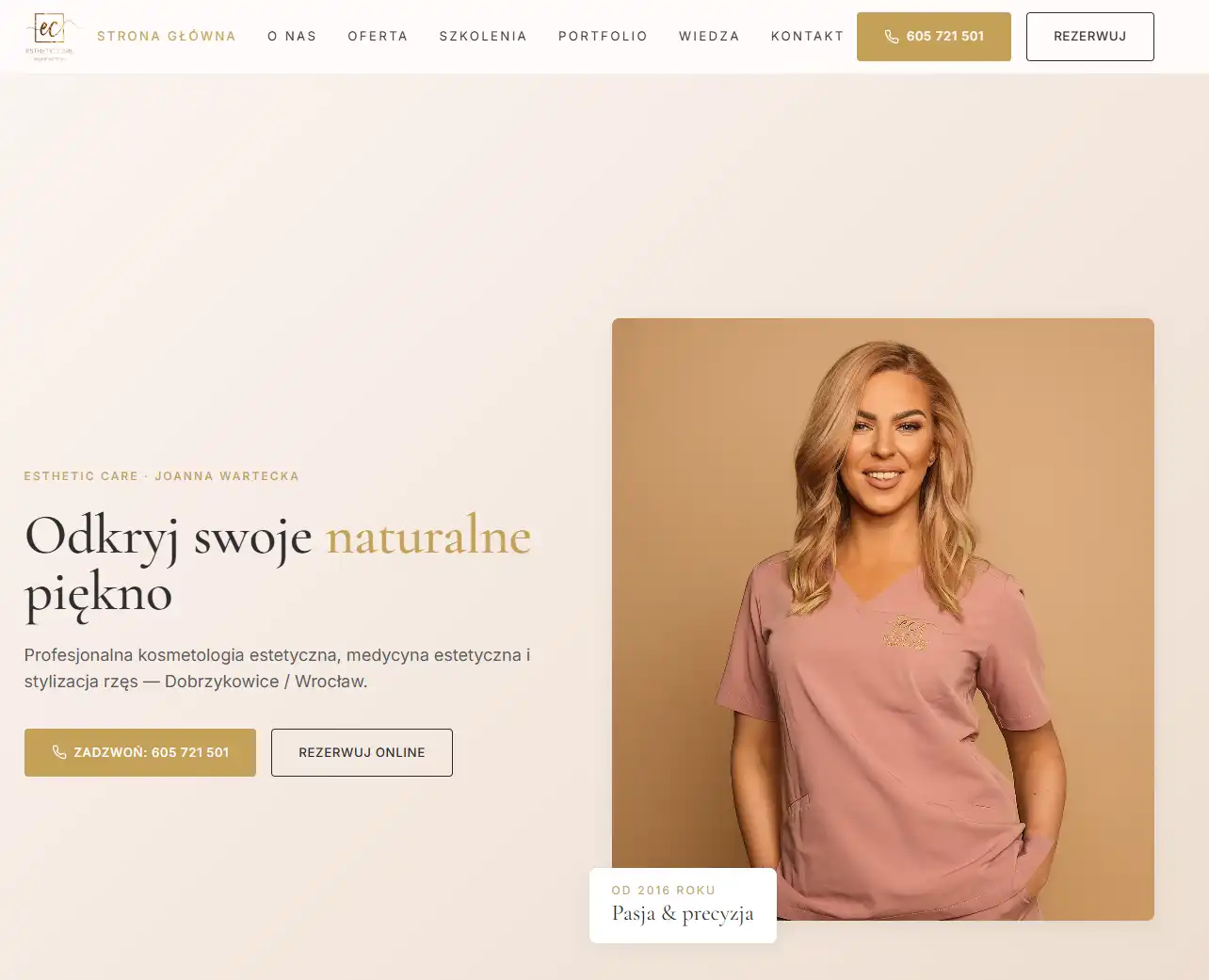 Esthetic Care — strona kliniki medycyny estetycznej