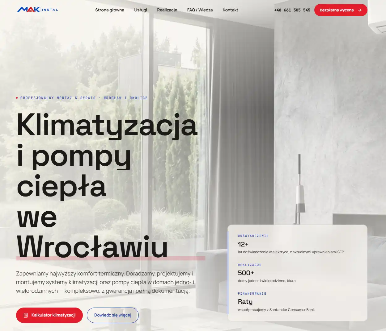 MakInstal — strona wykonawcy instalacji HVAC